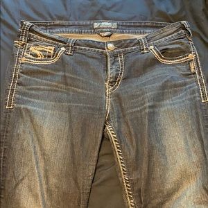 Silver brand skinny jeans plus size 34x31
